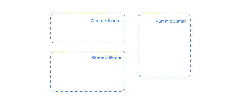 Tamaños de rótulos